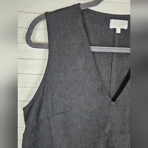 MUD PIE WILDER SUEDE DRESS IN BLACK, SZ MEDIUM - Picture 2 of 15